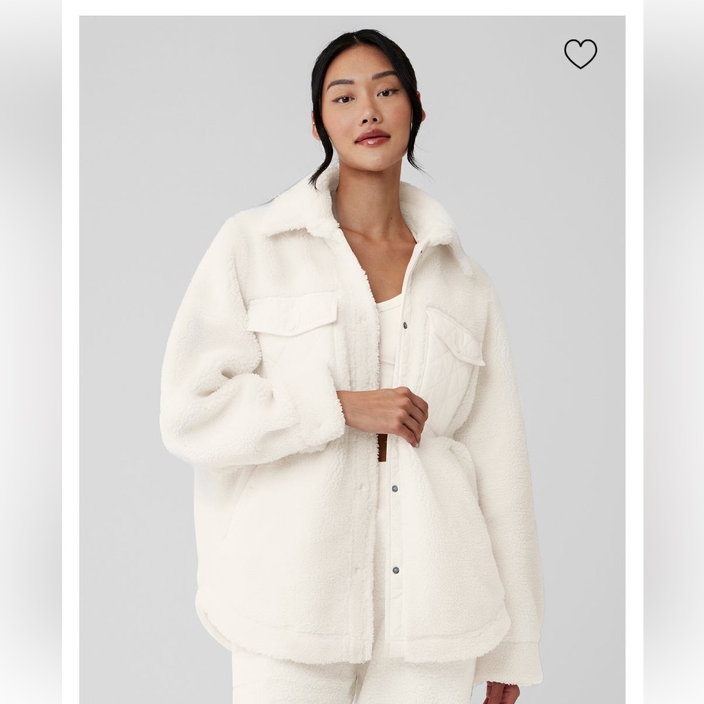 ALO Yoga Off-White Teddy Jacket